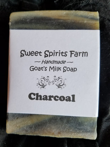Charcoal goat milk bar soap