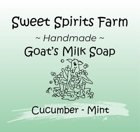 Cucumber Mint goat milk bar soap