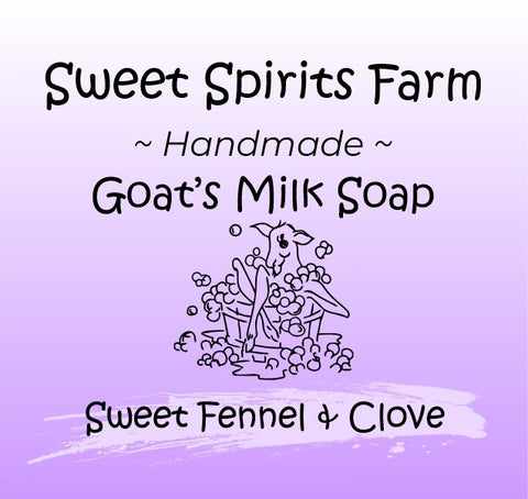 Sweet Fennel and Clove goat milk bar soap