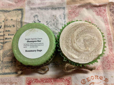 Rosemary Sage Shampoo Bar with goat milk