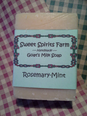 Rosemary Mint goat milk bar soap