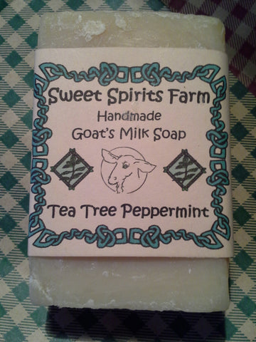 Tea Tree Peppermint goat milk bar soap