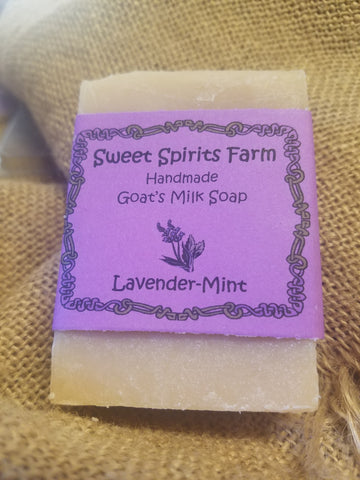 Lavender Mint goat milk bar soap