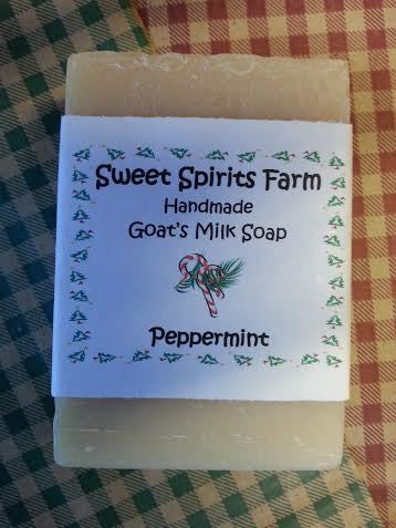 Peppermint goat milk bar soap