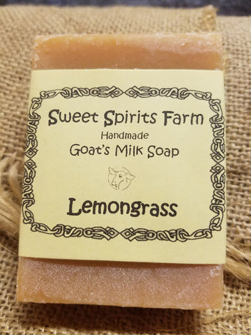 Lemongrass goat milk bar soap