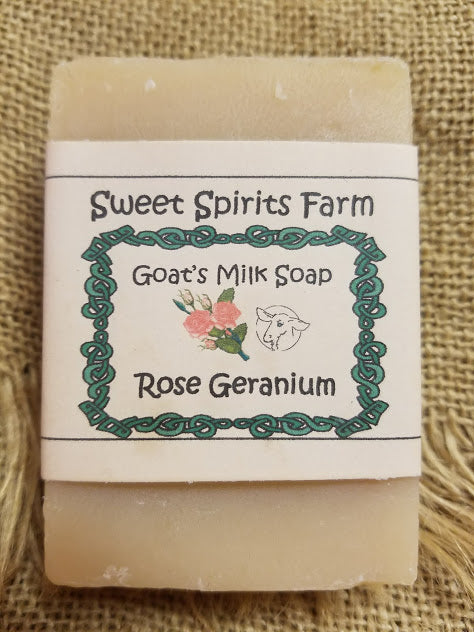 Rose Geranium goat milk bar soap