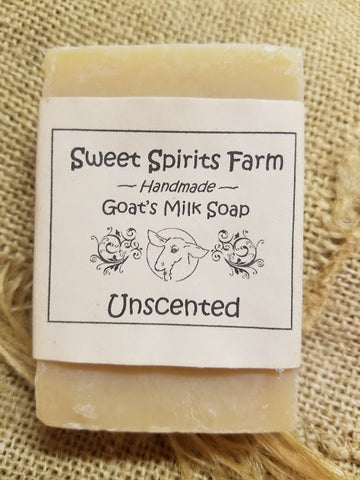 Unscented goat milk bar soap